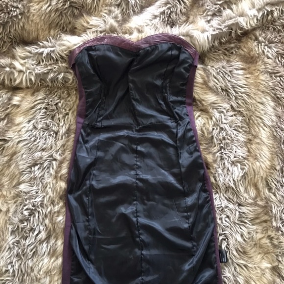 Gestuz Strapless Leather Dress - Picture 3 of 8